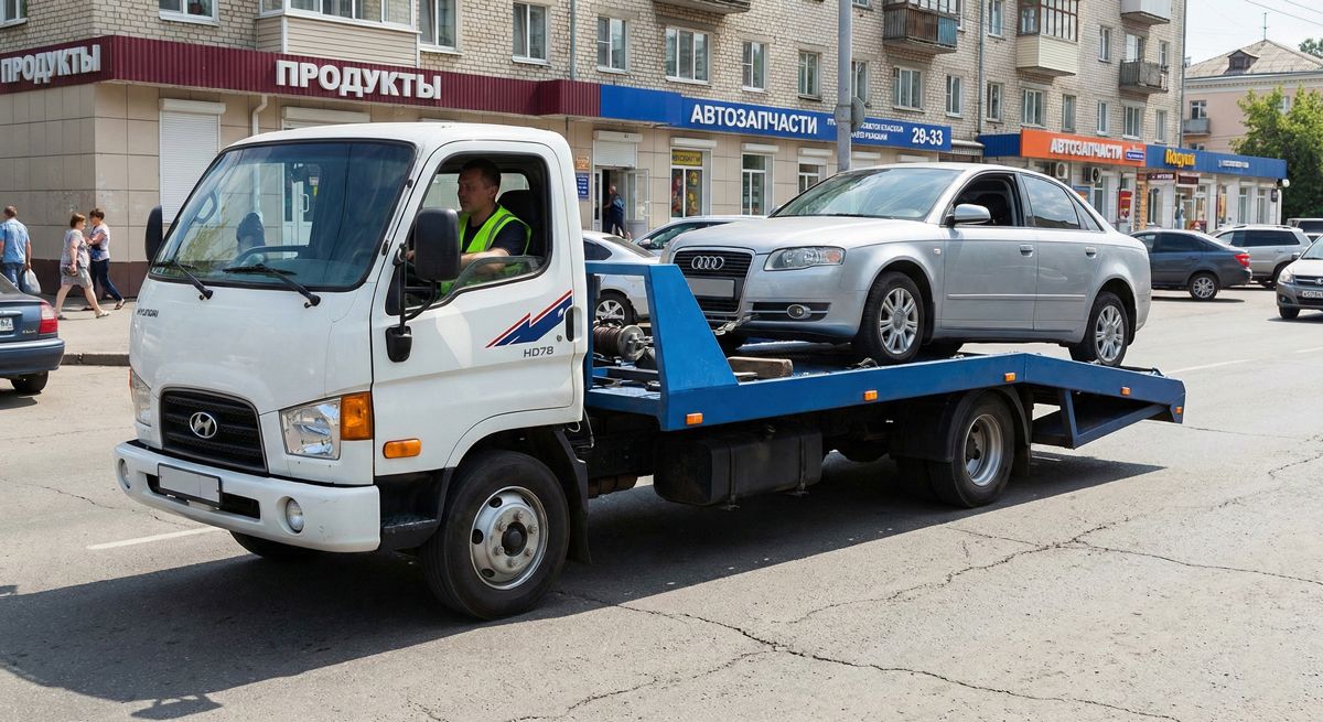 Эвакуация легкового авто в Ростове на Hyundai HD78